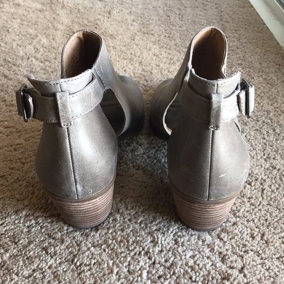 Lucky Brand Barimo Leather Toe Open Bootie Size 7.5 - Picture 4 of 11